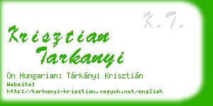 krisztian tarkanyi business card