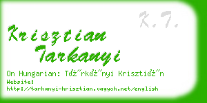 krisztian tarkanyi business card